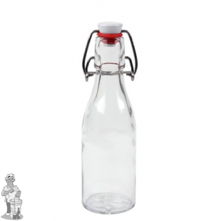 500 ml Beugelfles incl. beugelsluiting, rond, helder glas