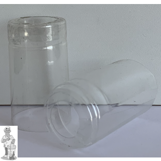 Krimpcapsules transparant Ø30/H55 met perfo rand 100st